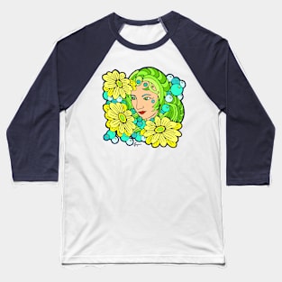 Fantasy Flower Bubbles Baseball T-Shirt